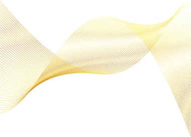 Tasarım elemanları. Parlak çizgilerin dalgası. Beyaz arka planda soyut parlak dalgalı çizgiler izole edildi. Yaratıcı çizgi sanatı. Düğün davetiyesi için vektör illüstrasyon EPS 10 sanat deco biçimi