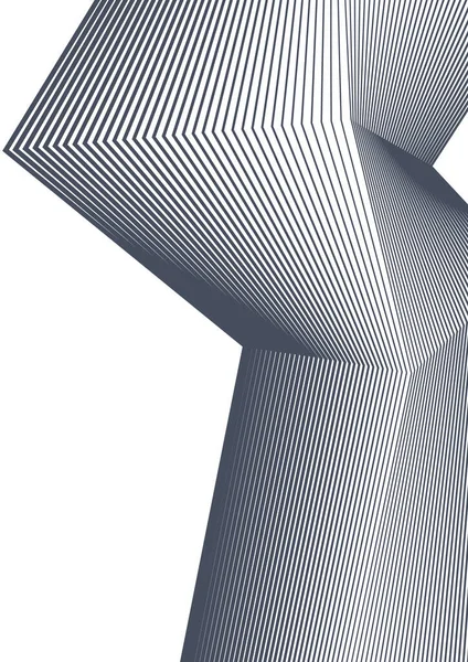 Design Elements Curved Sharp Corners Many Streak Abstract Vertical Broken — Stock Vector