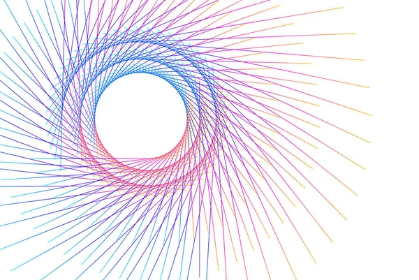 Elemento Diseño Espiral Arco Iris Abstracto Sobre Fondo Blanco Líneas — Vector de stock