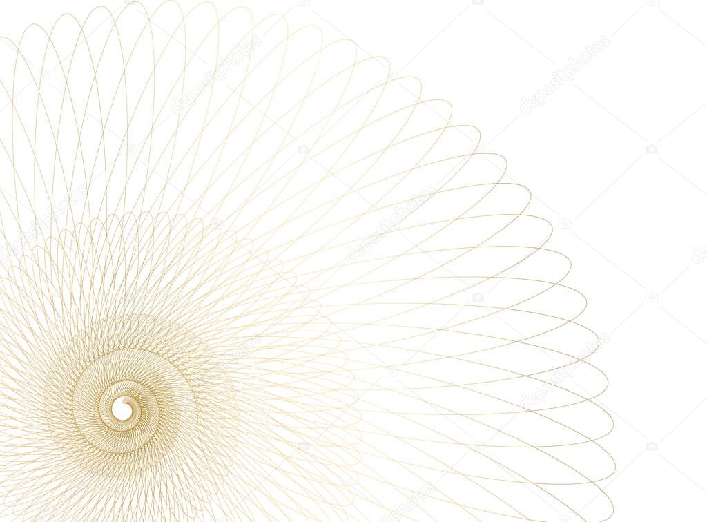 Abstract spiral rainbow design element on white background of twist lines. Vector Illustration eps 10 Golden ratio traditional proportions vector icon Fibonacci spiral. for elegant business card