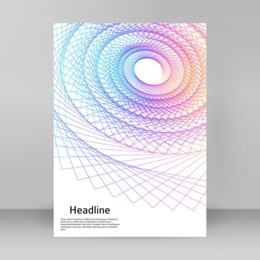 Çok amaçlı sunum için iş şablonları. Kolay düzenlenebilir EPS 10 düzeni. Tasarım broşürü A4 format reklamı, Kuzey Işıkları neon etkisi mor arkaplan parti broşürü