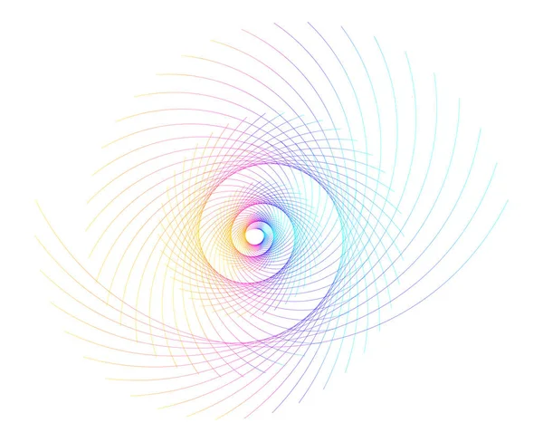 Abstraktes Spiralförmiges Gestaltungselement Auf Weißem Hintergrund Mit Verdrehten Linien Vector — Stockvektor