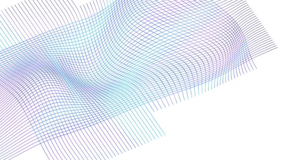 Designelemente Wellen Von Vielen Glitzernden Linien Umkreisen Den Ring Abstraktes — Stockvektor