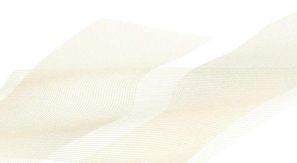 デザイン要素 多くの輝くラインサークルリングの波 要旨白色の背景に波状の縞模様を照らす ベクトルイラストEps ブレンドツールを使用して作成された線で光る波 — ストックベクタ