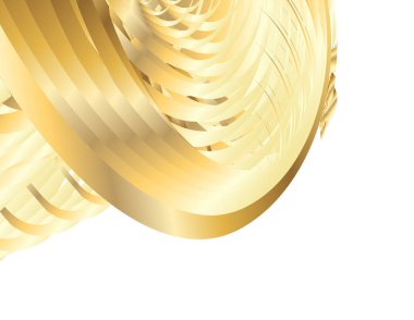 Tasarım elemanları. Bir sürü parıltılı çizgi çemberi. Beyaz arka planda soyut parlak dalgalı çizgiler izole edildi. Vektör illüstrasyon EPS 10. Harmanlama Aracı kullanılarak oluşturulan çizgilerle parlayan dalgalar