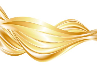 Tasarım elemanları. Bir sürü parıltılı çizgi çemberi. Beyaz arka planda soyut parlak dalgalı çizgiler izole edildi. Vektör illüstrasyon EPS 10. Harmanlama Aracı kullanılarak oluşturulan çizgilerle parlayan dalgalar