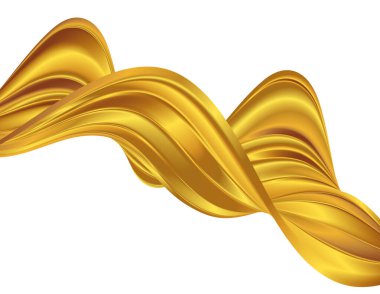 Tasarım elemanları. Bir sürü parıltılı çizgi çemberi. Beyaz arka planda soyut parlak dalgalı çizgiler izole edildi. Vektör illüstrasyon EPS 10. Harmanlama Aracı kullanılarak oluşturulan çizgilerle parlayan dalgalar