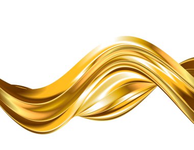 Tasarım elemanları. Bir sürü parıltılı çizgi çemberi. Beyaz arka planda soyut parlak dalgalı çizgiler izole edildi. Vektör illüstrasyon EPS 10. Harmanlama Aracı kullanılarak oluşturulan çizgilerle parlayan dalgalar