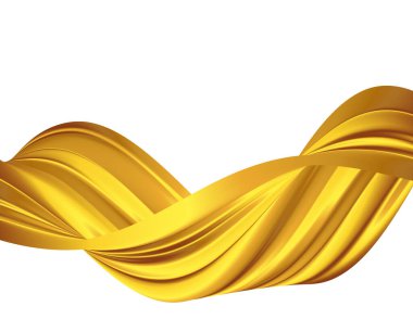 Tasarım elemanları. Bir sürü parıltılı çizgi çemberi. Beyaz arka planda soyut parlak dalgalı çizgiler izole edildi. Vektör illüstrasyon EPS 10. Harmanlama Aracı kullanılarak oluşturulan çizgilerle parlayan dalgalar