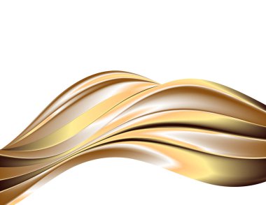 Tasarım elemanları. Bir sürü parıltılı çizgi çemberi. Beyaz arka planda soyut parlak dalgalı çizgiler izole edildi. Vektör illüstrasyon EPS 10. Harmanlama Aracı kullanılarak oluşturulan çizgilerle parlayan dalgalar