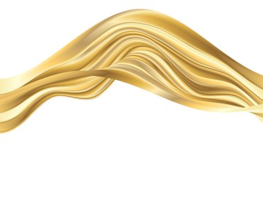 Tasarım elemanları. Bir sürü parıltılı çizgi çemberi. Beyaz arka planda soyut parlak dalgalı çizgiler izole edildi. Vektör illüstrasyon EPS 10. Harmanlama Aracı kullanılarak oluşturulan çizgilerle parlayan dalgalar