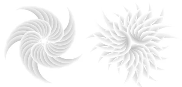Абстрактный Спиральный Элемент Дизайна Белом Фоне Твистовых Линий Векторная Иллюстрация — стоковый вектор