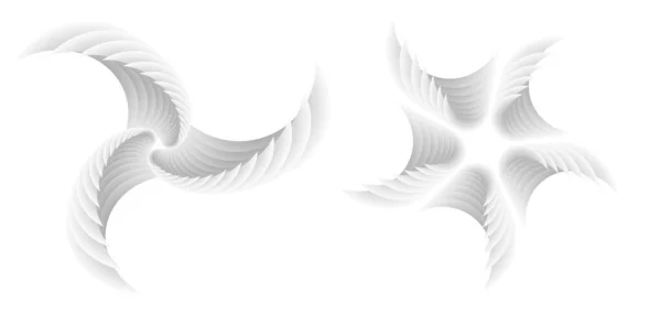 Abstraktní Spirálový Konstrukční Prvek Bílém Pozadí Křivkových Čar Vektorové Ilustrace — Stockový vektor