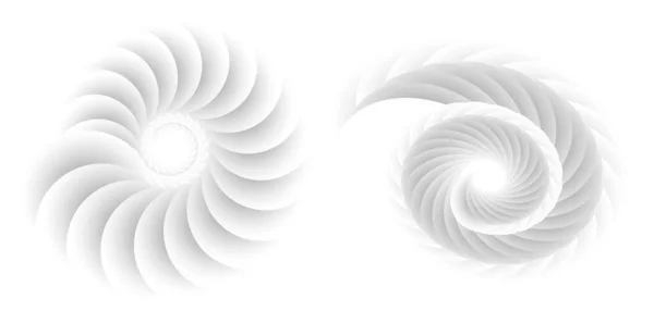 扭曲线白色背景下的螺旋桨设计元件 矢量插画10为图标美容院 雅致名片 背景活动派对传单 海上团队 海洋贝壳 — 图库矢量图片