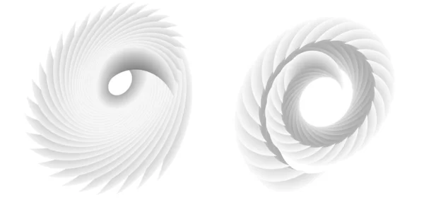 Élément Abstrait Conception Spirale Tor Sur Fond Blanc Lignes Torsion — Image vectorielle