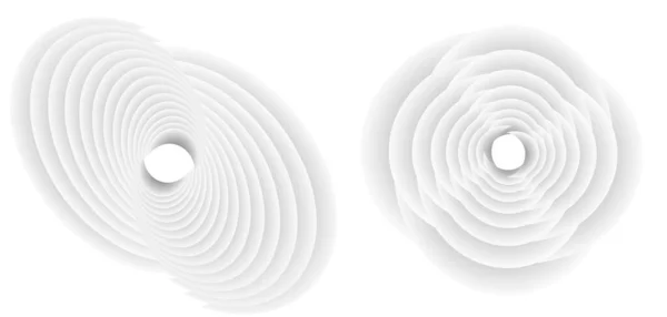 Elemento Design Astratto Spirale Sfondo Bianco Linee Torsione Illustrazione Vettoriale — Vettoriale Stock