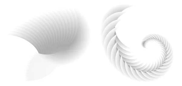 Elemento Abstracto Diseño Espiral Tor Sobre Fondo Blanco Líneas Giro — Vector de stock