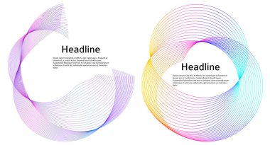 Büküm çizgilerinin beyaz arka planında soyut tasarım ögesi. Vector Illustration 10 Altın Orantılı Geleneksel Oranlar Vektör Güzellik Salonu, zarif kartvizit için, arka plan etkinlik partisi
