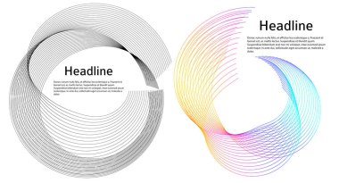 Büküm çizgilerinin beyaz arka planında soyut tasarım ögesi. Vector Illustration 10 Altın Orantılı Geleneksel Oranlar Vektör Güzellik Salonu, zarif kartvizit için, arka plan etkinlik partisi