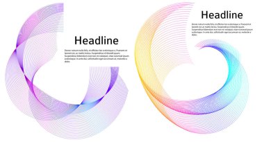Büküm çizgilerinin beyaz arka planında soyut tasarım ögesi. Vector Illustration 10 Altın Orantılı Geleneksel Oranlar Vektör Güzellik Salonu, zarif kartvizit için, arka plan etkinlik partisi