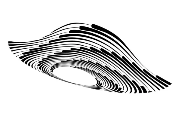 Abstraktní Designový Prvek Bílém Pozadí Kroucených Čar Vektorové Ilustrace Eps — Stockový vektor