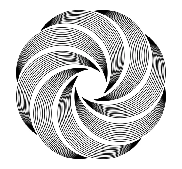 Élément Design Abstrait Sur Fond Blanc Lignes Torsadées Illustration Vectorielle — Image vectorielle