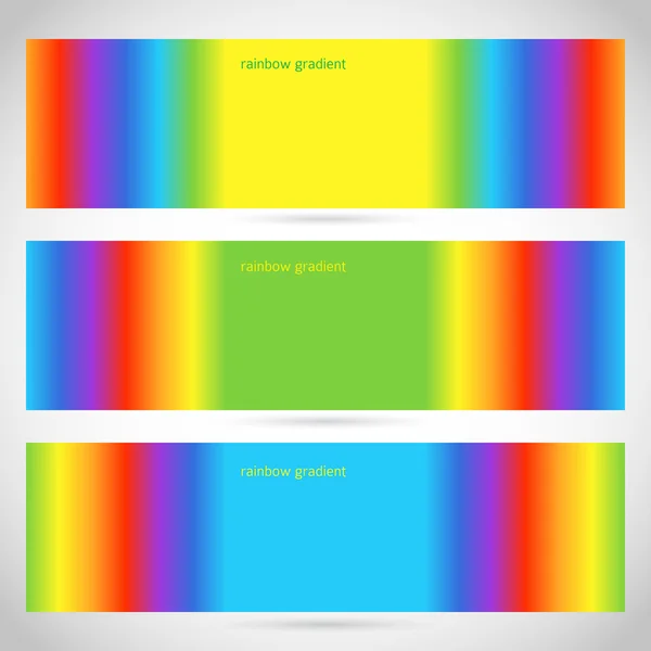 Set-horizontal-banner-regenbogen-gradient — Stockvektor