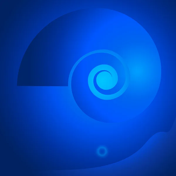 Nautilus-concha-fondo-azul-océano — Vector de stock