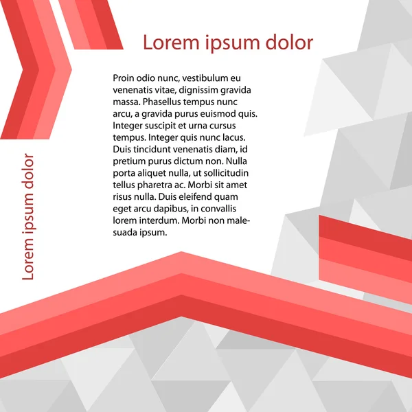 Página-modelo-cinza-triângulo-vermelho-linha-layout-livreto — Vetor de Stock