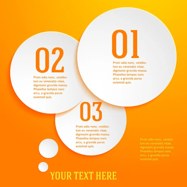 Page-template-presentation-steps-option-circle - Stok Vektor