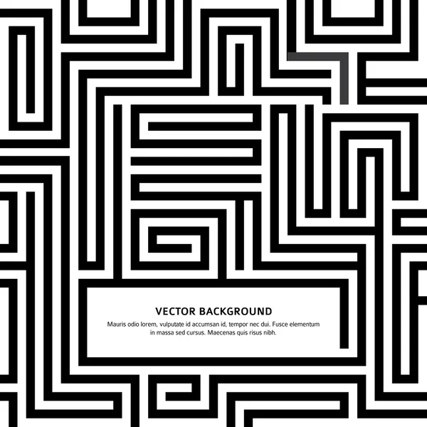 Maze-Black-White-Background-your-Message — Stockový vektor