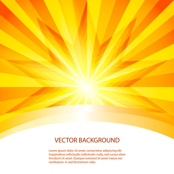 Caliente-verano-sol-amanecer-fondo-etiqueta-producto — Vector de stock