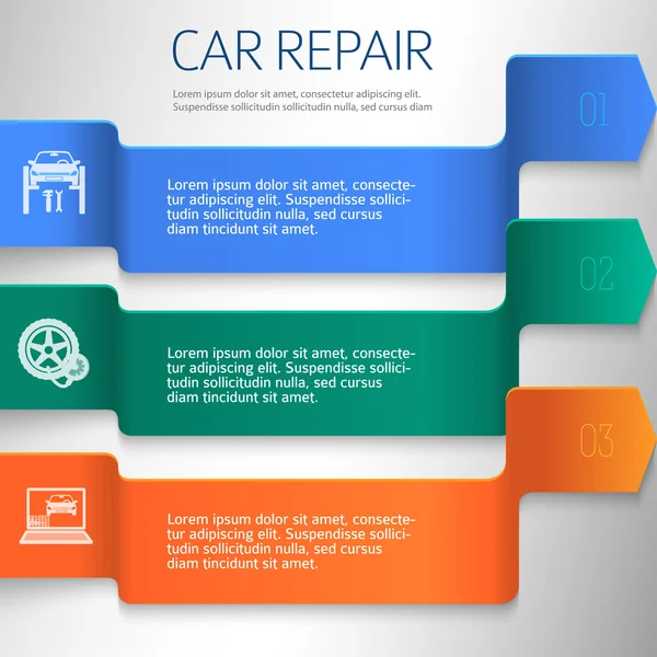 Car-repair-concept-auto-service-template-flyer — 图库矢量图片