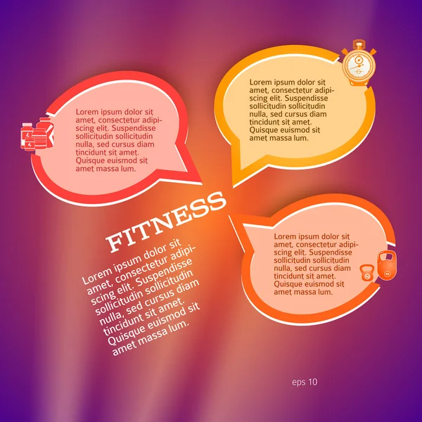 Fitness-and-Sports-concept-layout-flyers-page — стоковий вектор