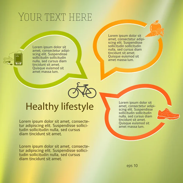 Sağlıklı-yaşam tarzı-kavram-düzen-broşürler — Stok Vektör