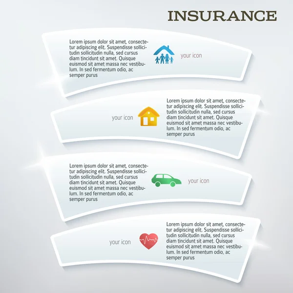 Flyer-template-layout-insurance-services — Stock Vector