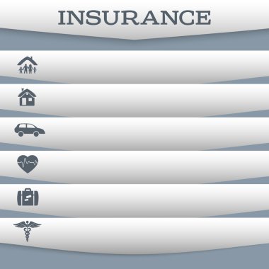 insurance-Services-Concept-on-Gray-Background-Card-Paper-Strip