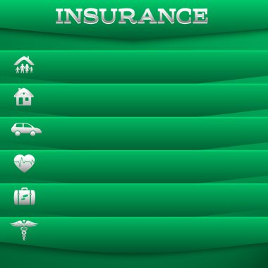 insurance-services-concept-on-green-background-Card