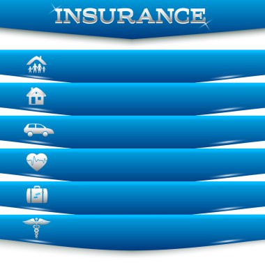 insurance-Services-Concept-on-White-background-Blue-Stripe-Card
