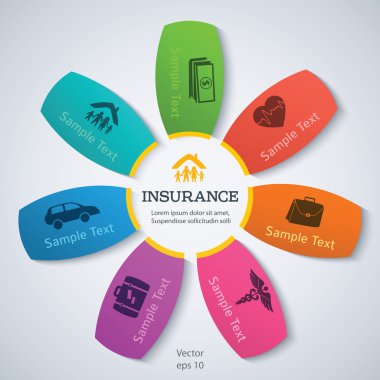 Info-Flower-Pattern-Presentation-insurance-Services