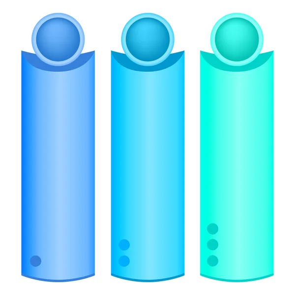 Verticale-banner-set-blu-bianco-sfondo-isolato-Chimica — Vettoriale Stock