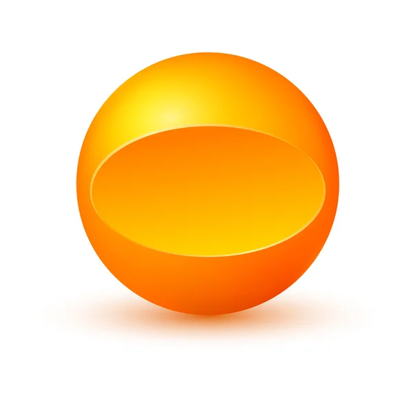 3d-bola-efecto-volumen-prensado-oval — Vector de stock