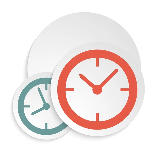 Reloj-icono-aislado-blanco-fondo — Vector de stock