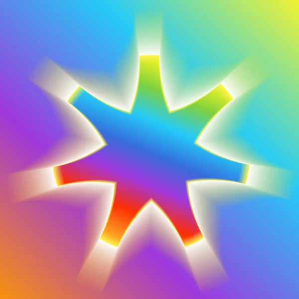Effect-volume-star-rainbow-gradient-background — Stock Vector