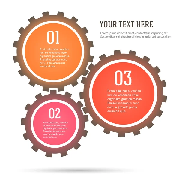 Gears-Concept-Mechanics-Infographics-Flat-Style — Stockový vektor