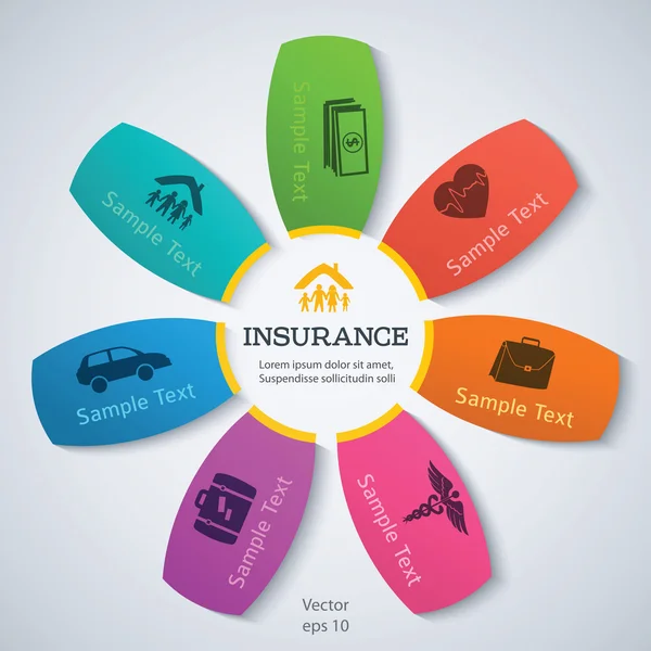 Info-Flower-Pattern-Presentation-insurance-Services