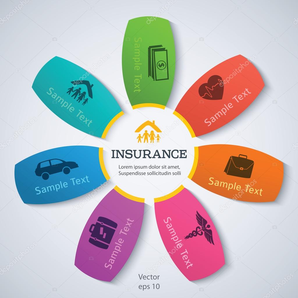 Info-flower-pattern-presentation-insurance-services