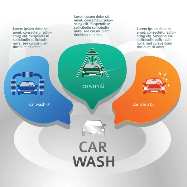 Car-Wash-Brochure-Page-Background-with-Steel-Bubbles — Archivo Imágenes Vectoriales