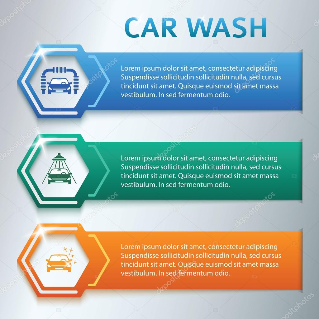 Car-wash-horizontal-banner-set-gray-background