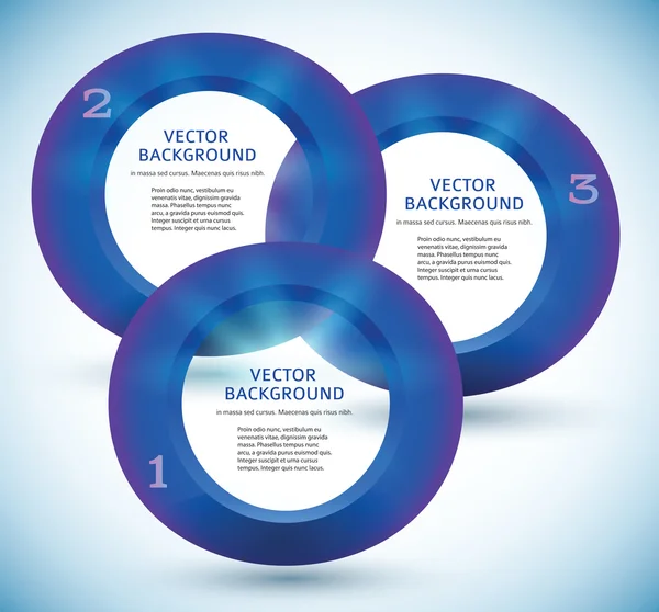 Newsletter-template-3D-Circle-Blue-Element — Vector de stock